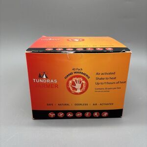 Tundras Hand Warmers 40 Pack Air Activated Up To 11 Hours Heat EXP 12/2025 New